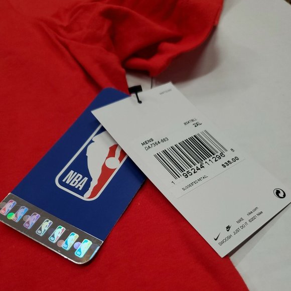 NWT Chicago Bulls DeMar DeRozan Red 2021 City Edition Nike Jersey T-Shirt XXL - Picture 3 of 8